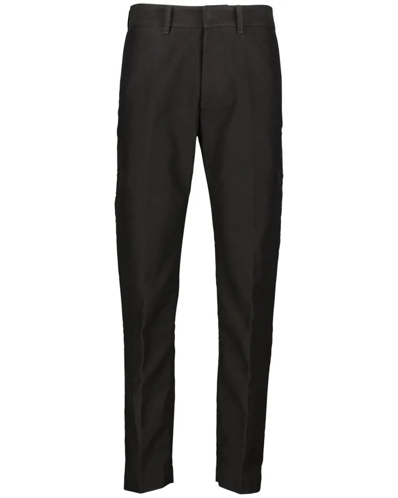 Tom Ford Herren Chinohose BRUSHED COTTON SATIN CHINO Schwarz
