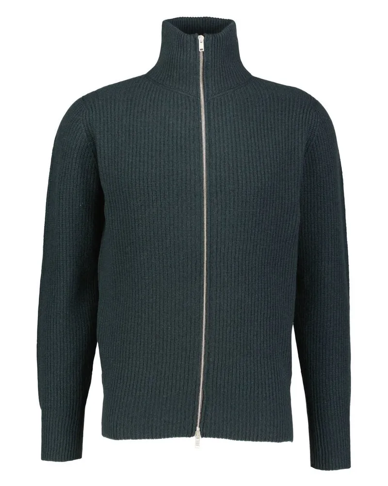 John Smedley Herren Strickjacke aus Wolle-Kaschmir-Mix Anthrazit