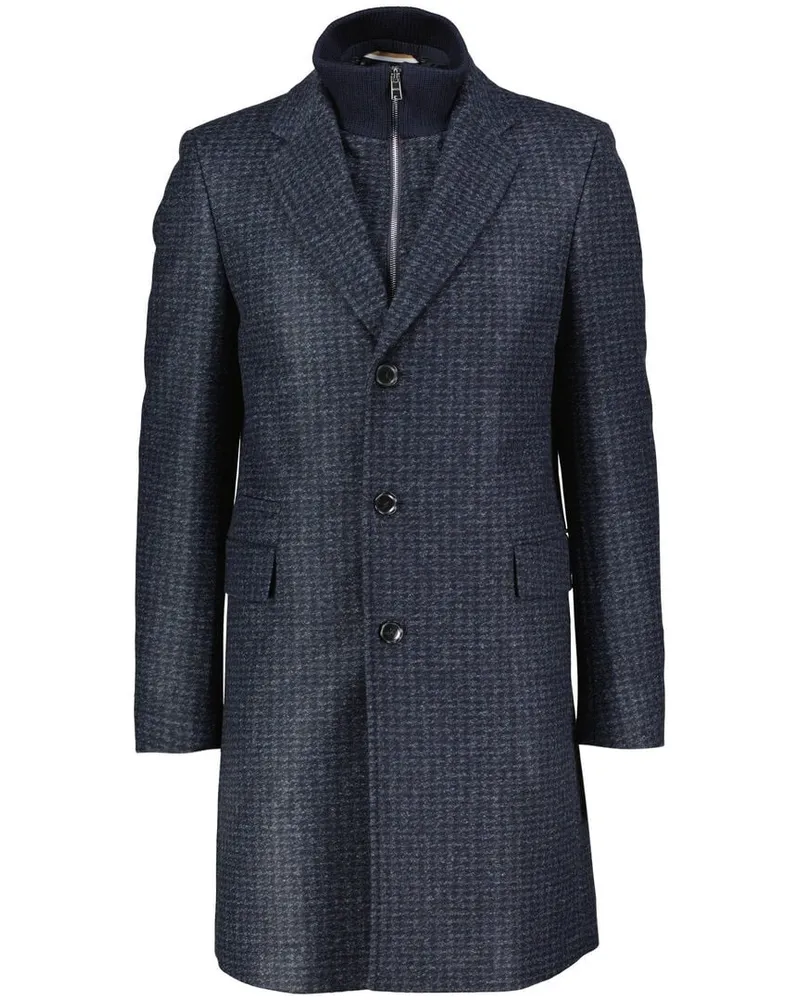 HUGO BOSS Herren Kurzmantel mit Wolle H-HYDE-J-BIB-PAD Marine