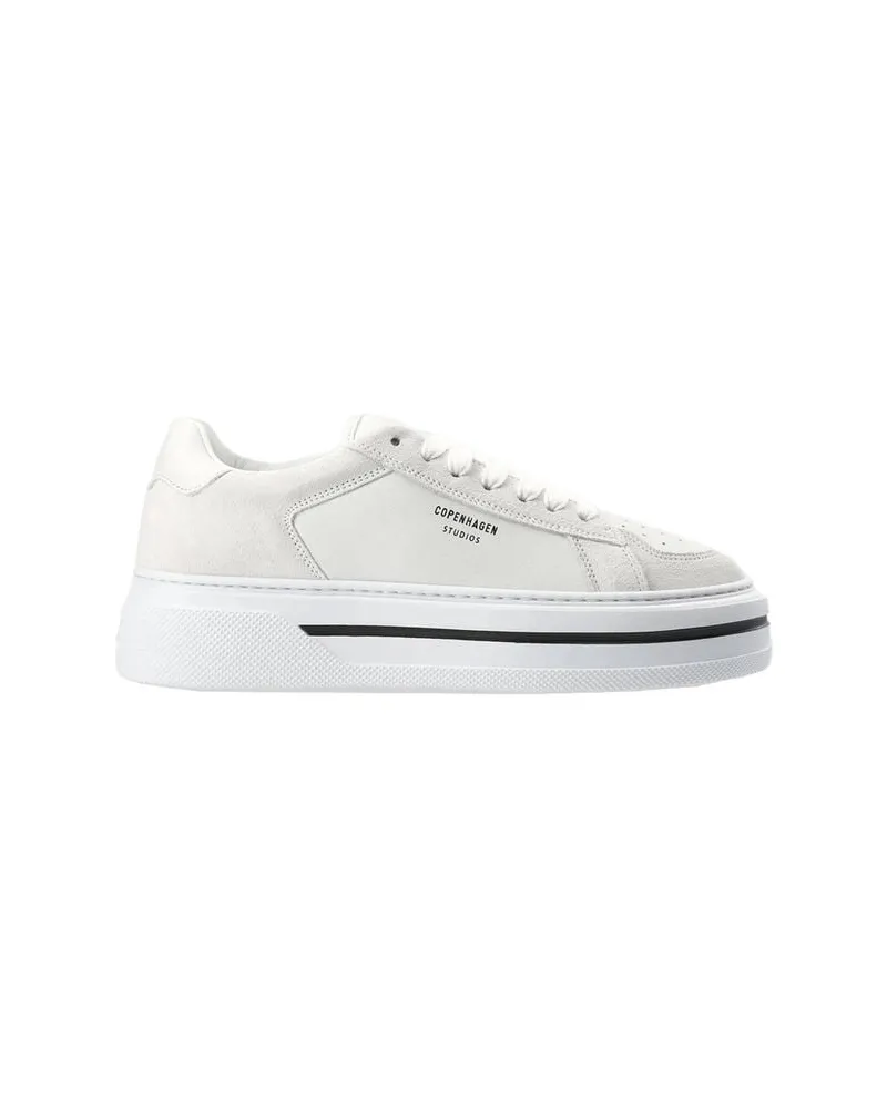 Copenhagen Damen Sneaker aus Leder BASKET BICOLOR Weiss