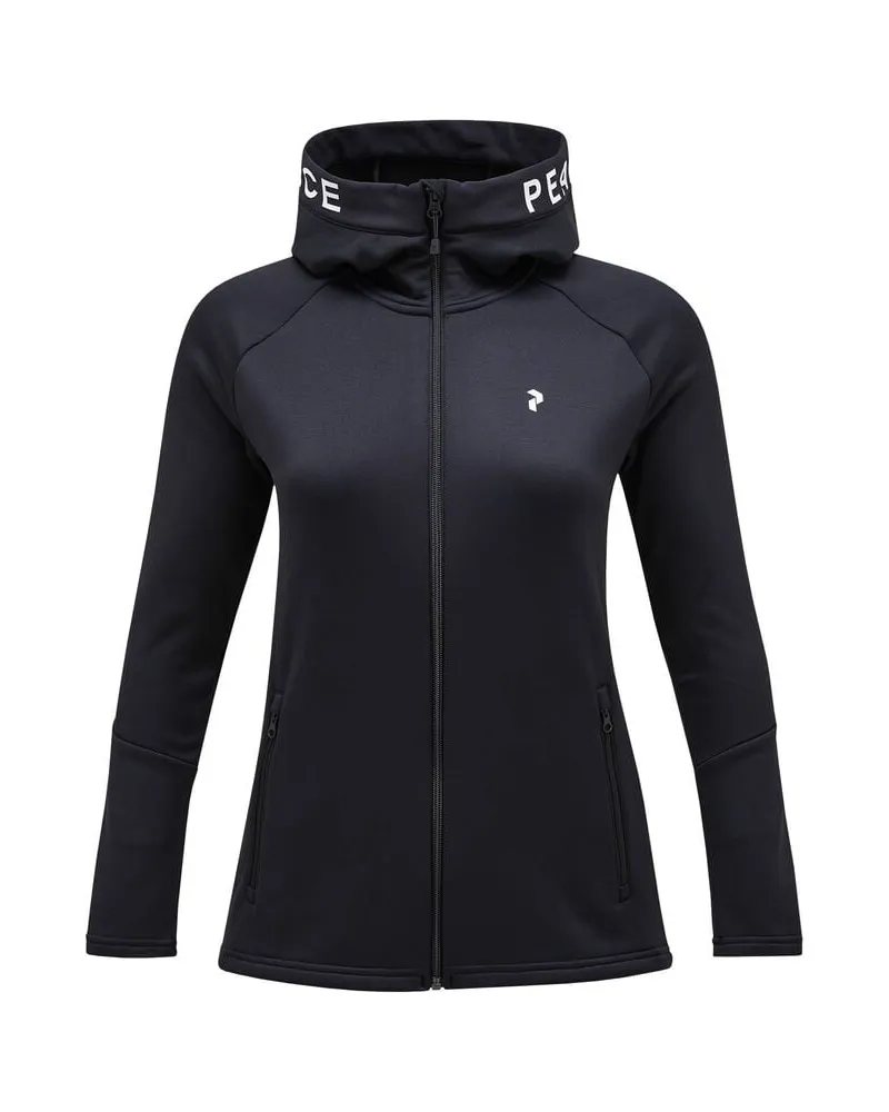 Peak Performance Damen Fleecejacke mit Kapuze RIDER Schwarz
