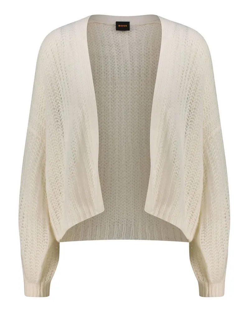HUGO BOSS Damen Strickjacke mit Alpaka C_FURGOVIA Weiss