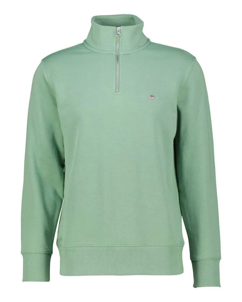 Gant Herren Sweatshirt mit halblangem Reißverschluss Mint