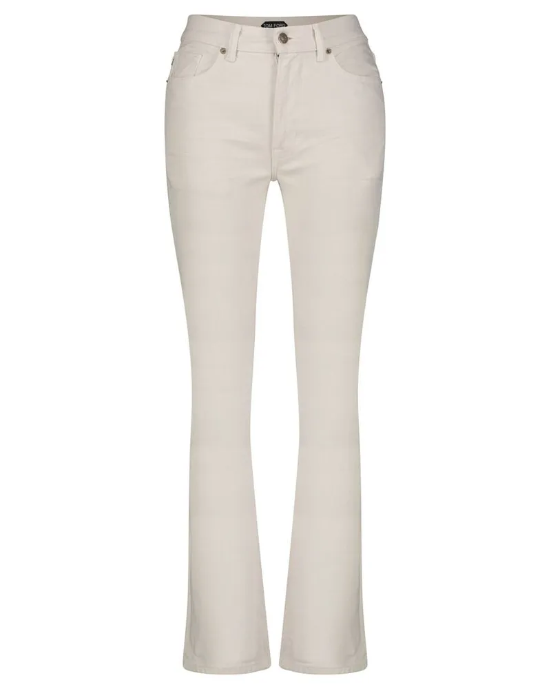 Tom Ford Damen Jeans Straight Fit Offwhite