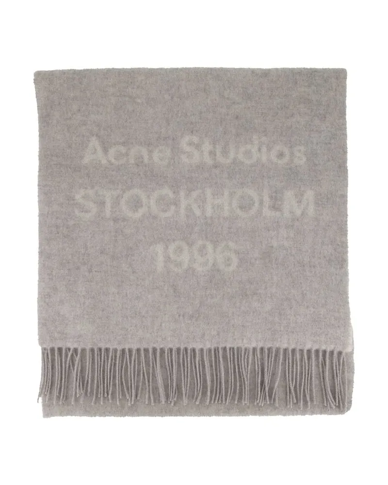 Acne Studios Damen Schal aus Wolle Silber