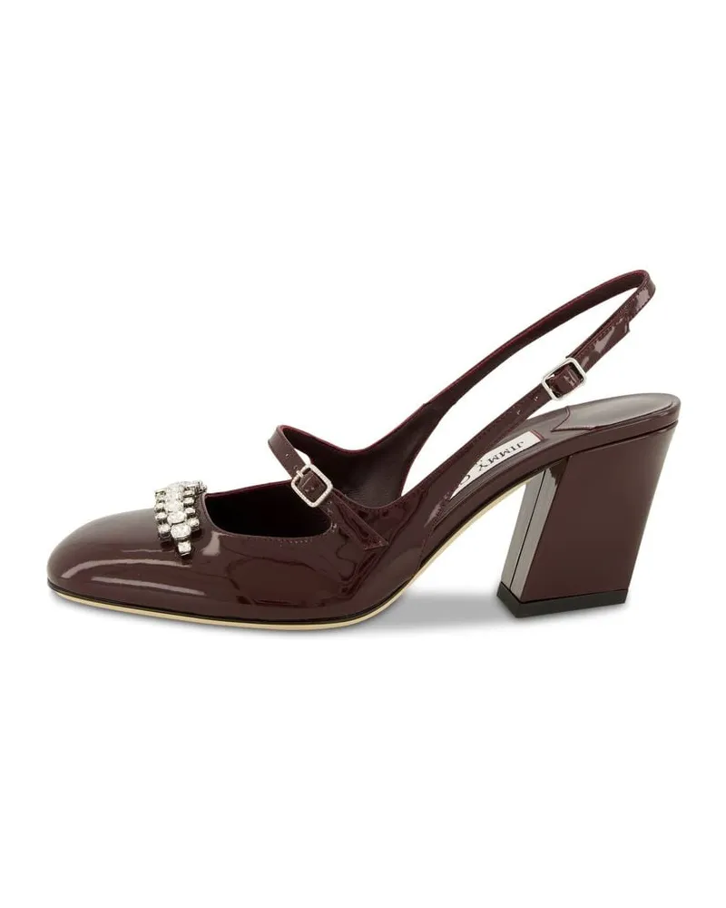Jimmy Choo Damen Pumps aus Leder BELINDA SB 70 SLINGBACK Bordeaux