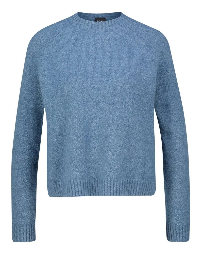 HUGO BOSS Damen Strickpullover mit Alpaka FEBISAN Regular Fit Royalblau