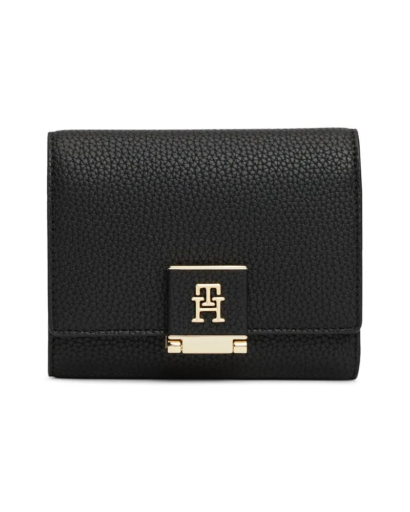 Tommy Hilfiger Damen Geldbörse TH HER MED FLAP Schwarz