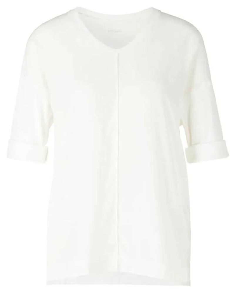 Marc Cain Damen Blusenshirt Kurzarm Offwhite