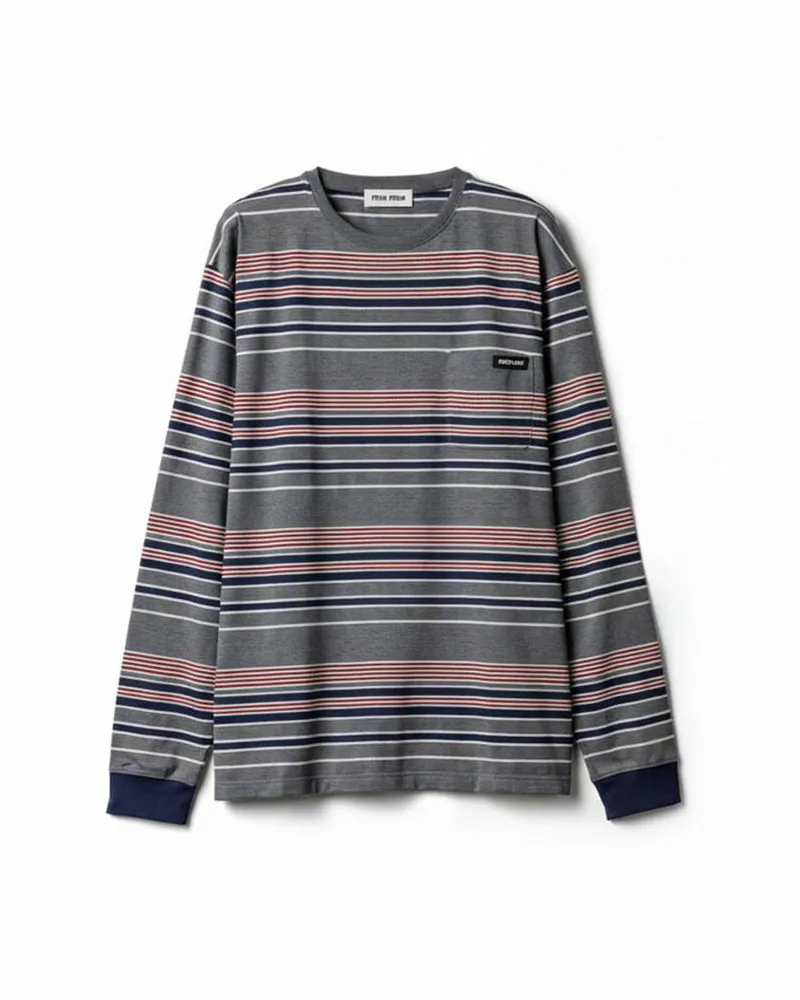 Miu Miu Damen Langarmshirt aus Baumwolle Grau