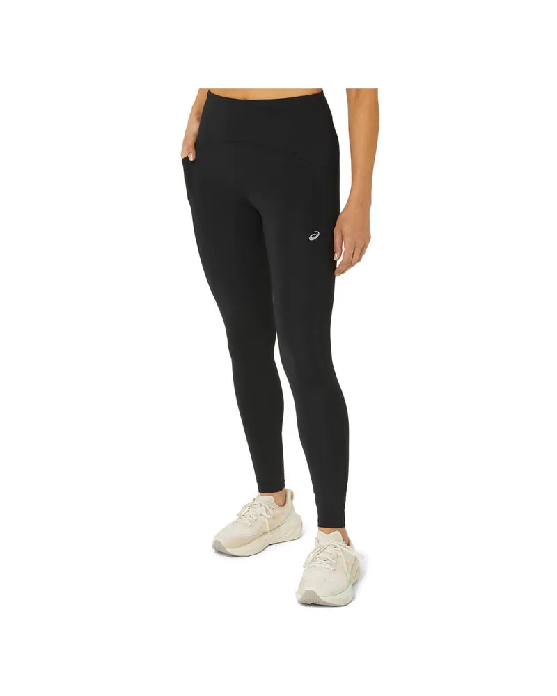 Asics Damen Lauftights ROAD HIGH WAIST Schwarz