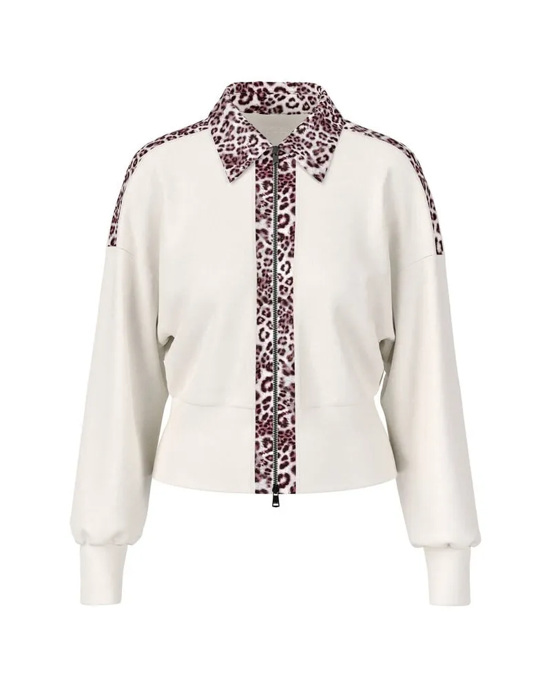 Marc Cain Damen Blouson mit Baumwolle Weiss