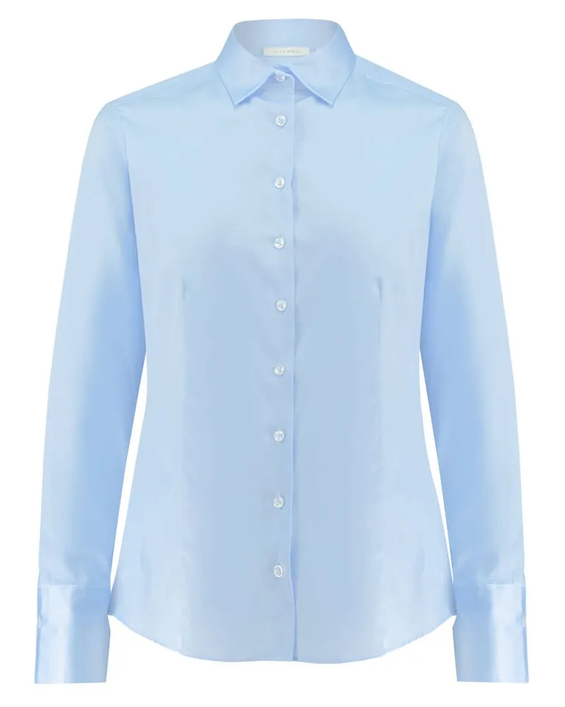 Eterna Damen Hemdbluse Langarm Bleu