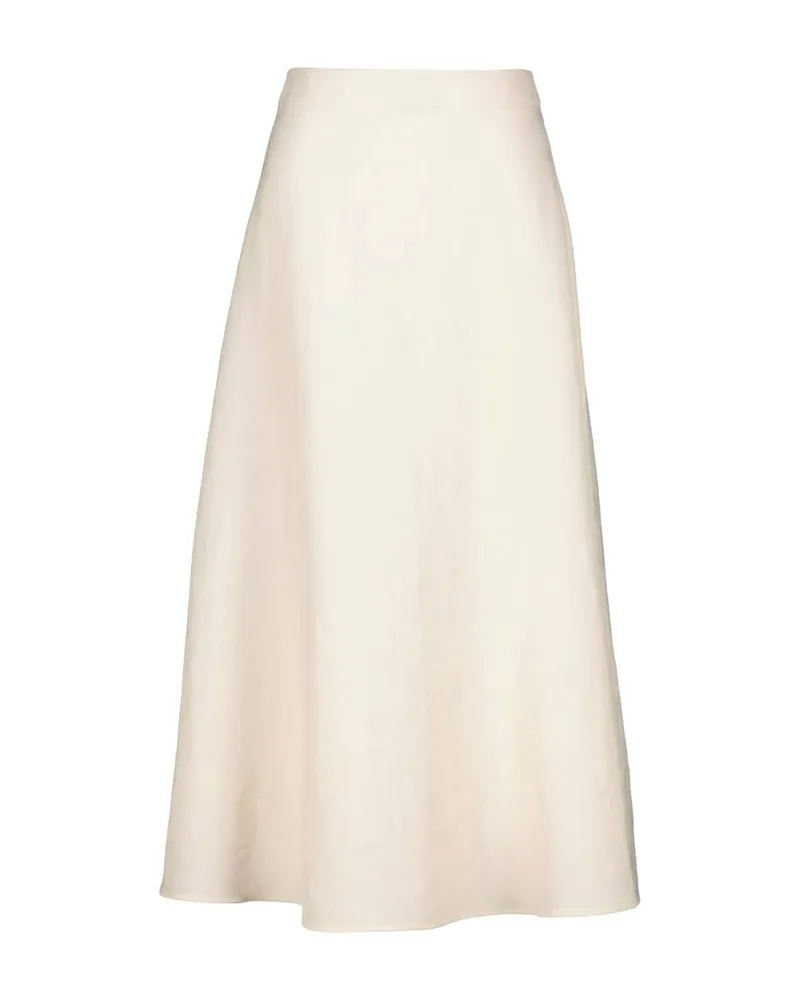 Luisa Cerano Damen Rock aus Leinenmix Offwhite
