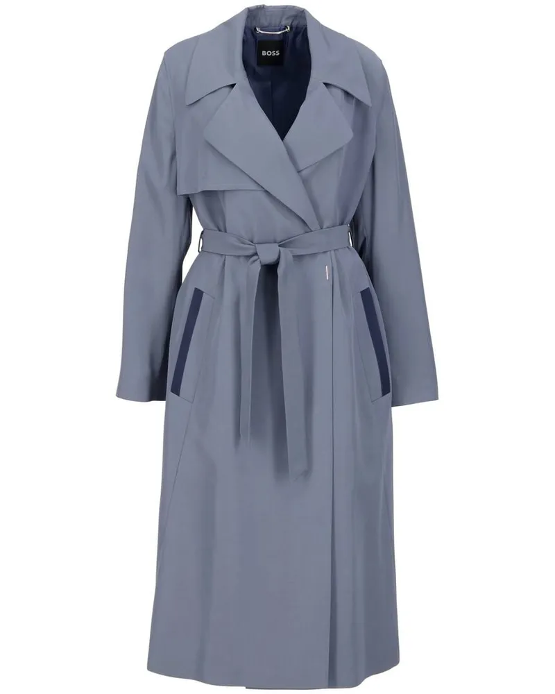 HUGO BOSS Damen Trenchcoat aus Viskose CALISSYA Blau