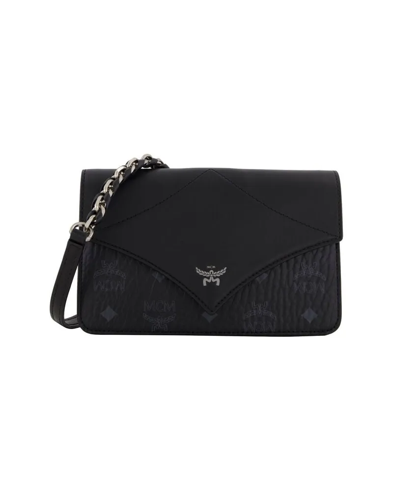 MCM Damen Umhängetasche DIAMOND VI Small Schwarz