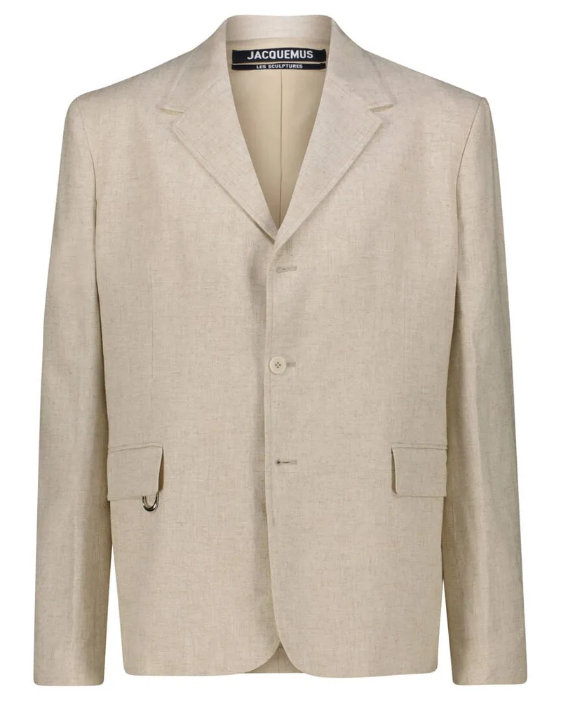 Jacquemus Herren Sakko aus Viskose-Leinenmix LA VESTE CABRI Beige
