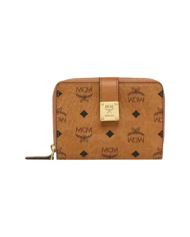MCM Damen Geldbörse AREN VISETOS SMALL Cognac