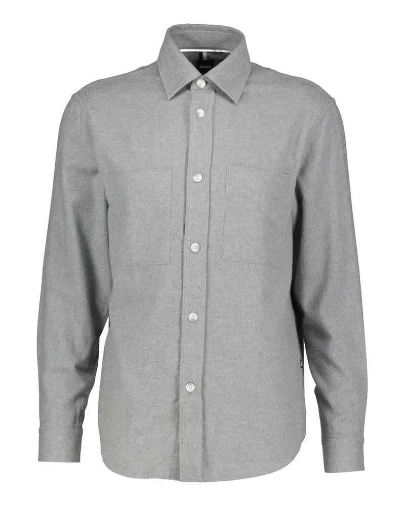 HUGO BOSS Herren Hemd C-OWEN Relaxed Fit Grau