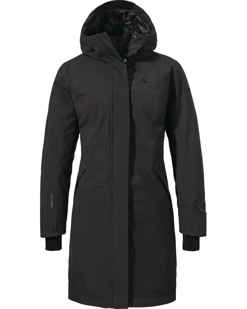 Schöffel Damen Mantel Urban Ins Coat Style Gregale WMS Schwarz