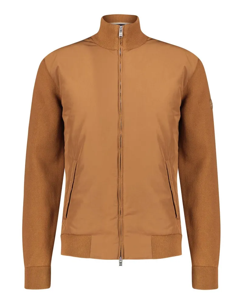 HUGO BOSS Herren Strickjacke mit Wattierung C-IBAIO Braun
