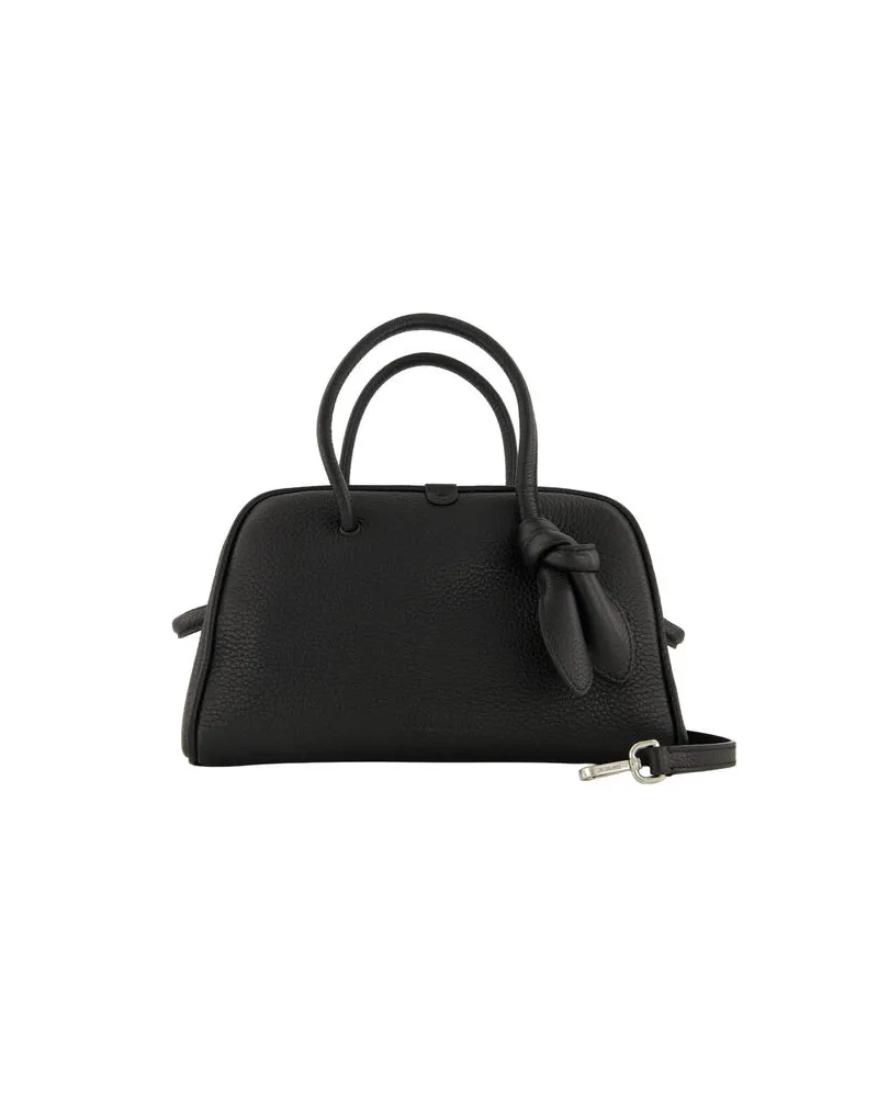 Jacquemus Damen Henkeltasche aus Leder LE PETIT TURISMO Schwarz