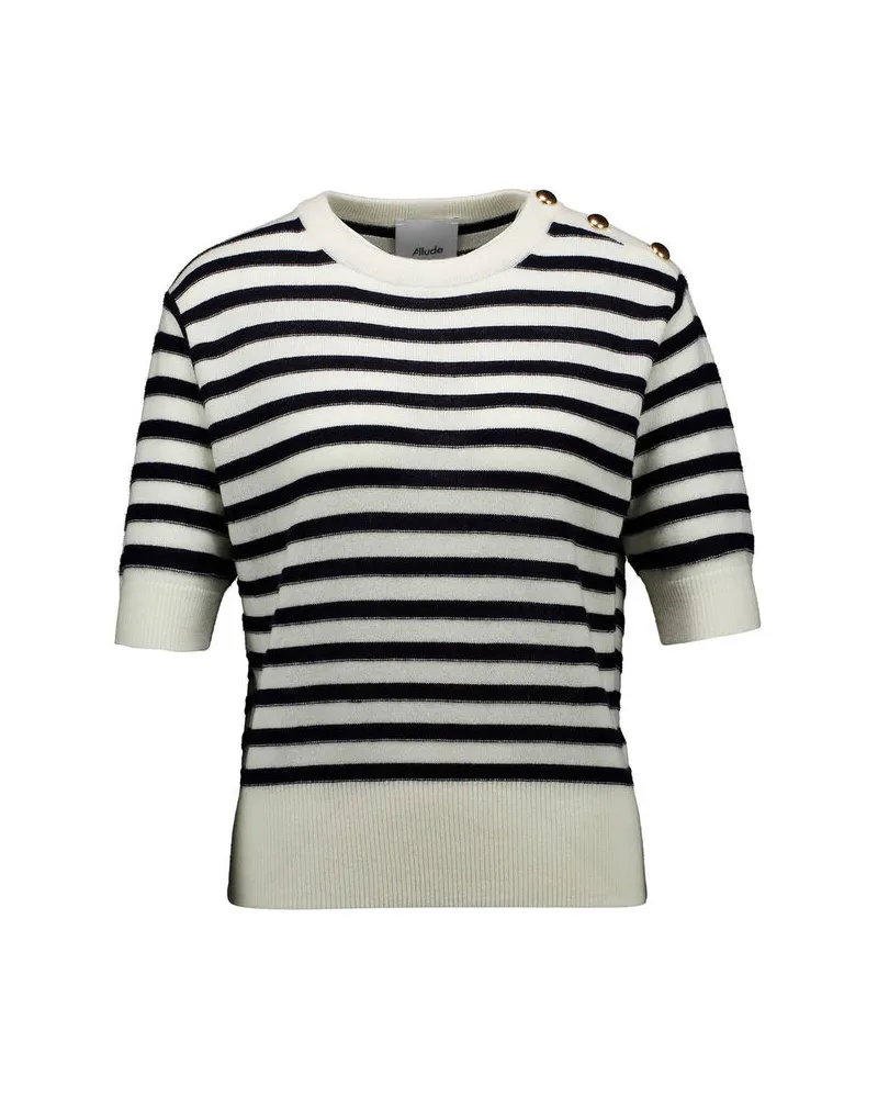 ALLUDE Damen Pullover aus Wolle und Kaschmir Bleu