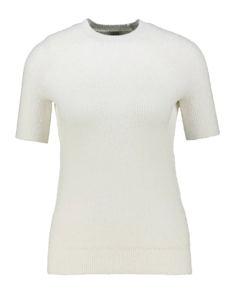Totême Damen Strickpullover mit Bio-Baumwolle RAGLAN-SLEEVER TERRY KNIT Offwhite