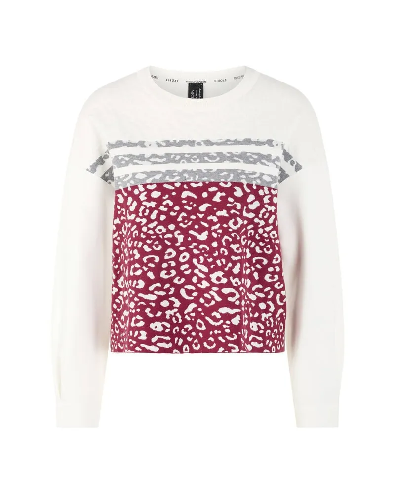 Marc Cain Damen Pullover mit Muster Bordeaux