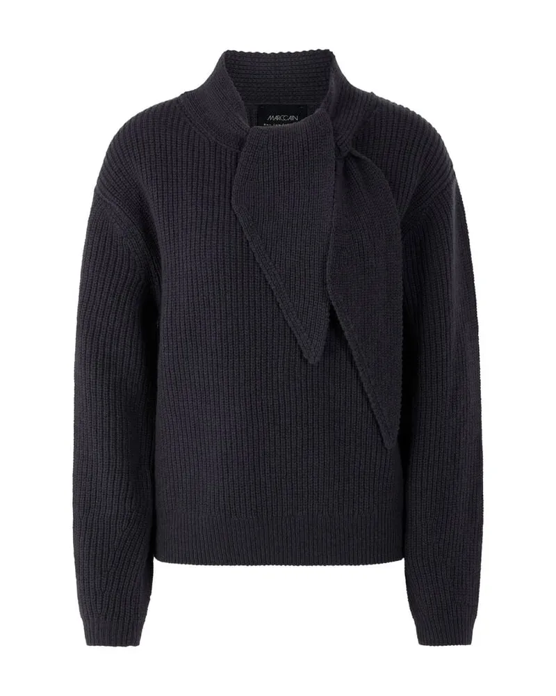 Marc Cain Damen Pullover aus Wolle und Kaschmir Anthrazit