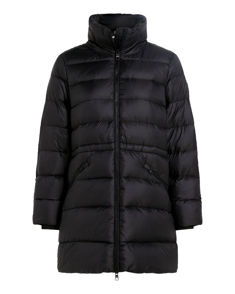 Tommy Hilfiger Damen Daunenjacke mit Kapuze MW DOWN FUNNEL Relaxed Fit Schwarz