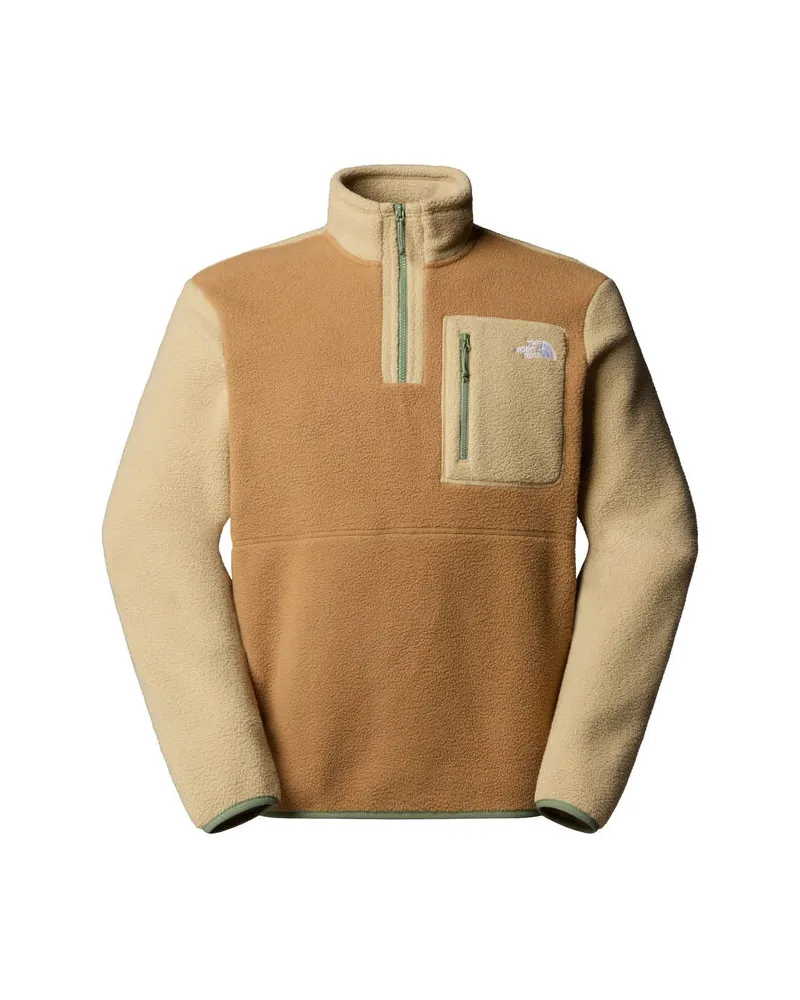 The North Face Herren Fleecepullover mit 1/4 Reißverschluss YUMIORI Camel