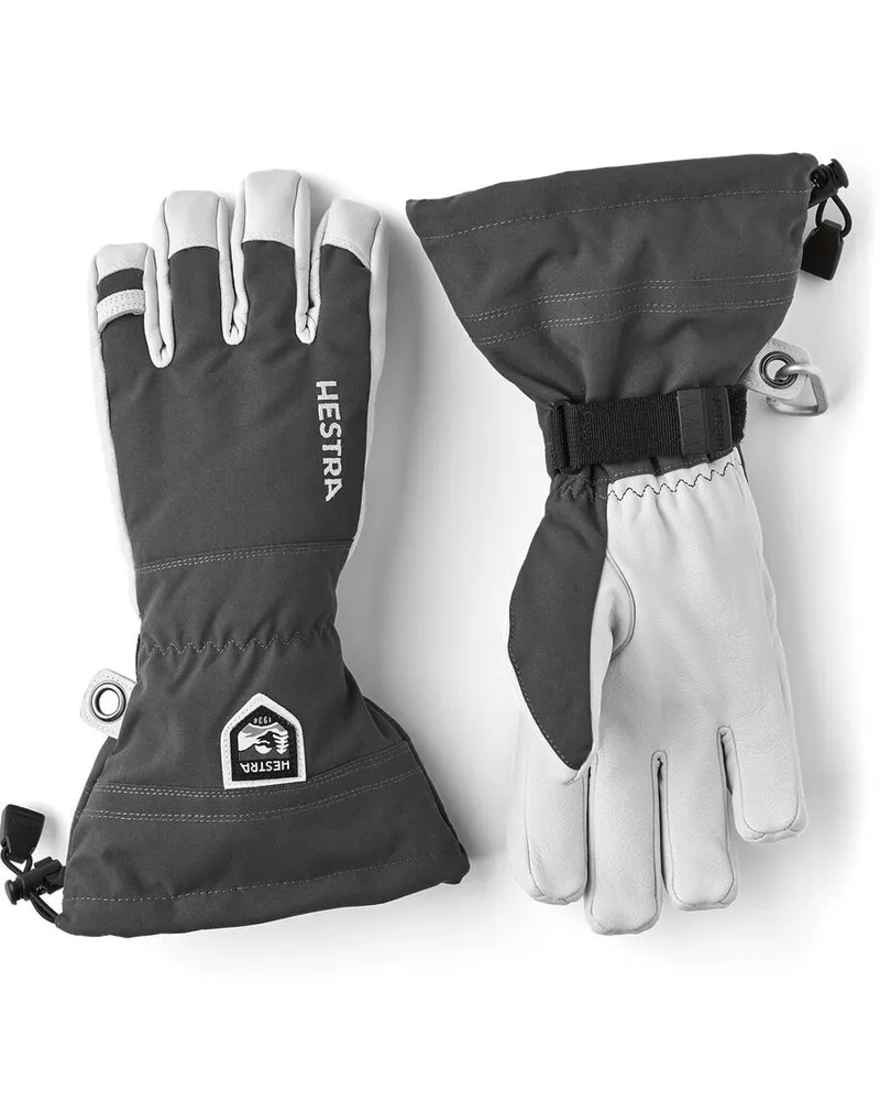Hestra Herren Skihandschuhe Army Leather Heli 5 Grau