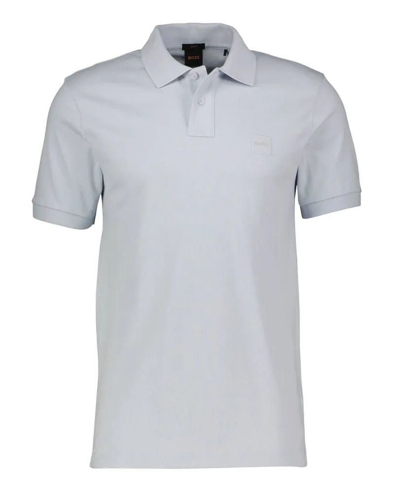HUGO BOSS Herren Poloshirt PASSENGER Slim Fit Kurzarm Grau