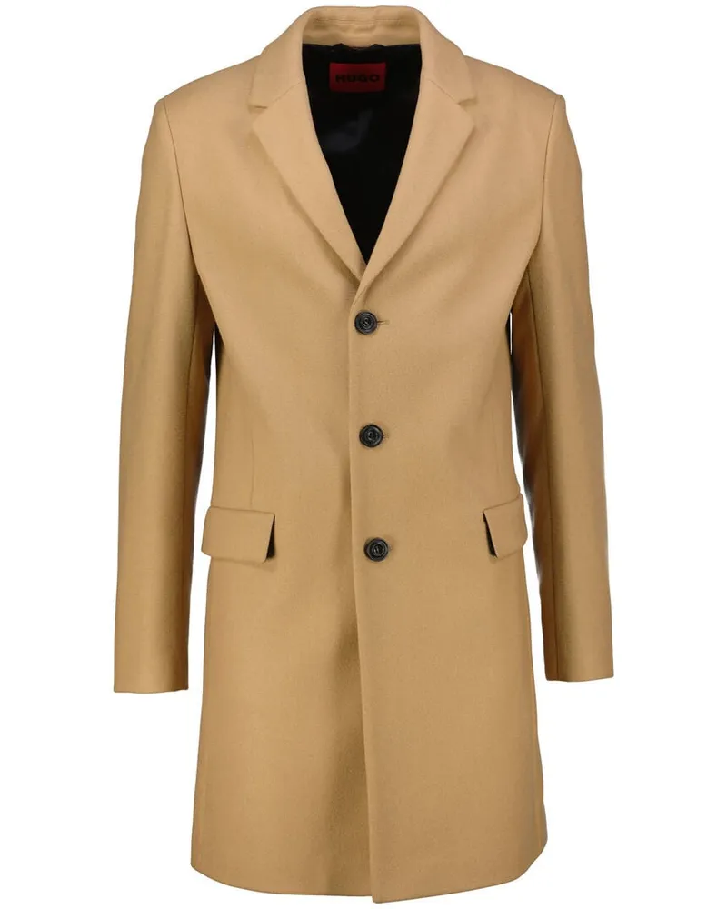 HUGO BOSS Herren Mantel aus Schurwoll-Mix MIGOR2541 Beige