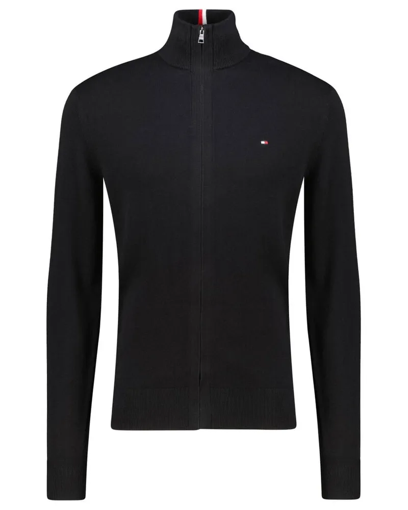 Tommy Hilfiger Herren Strickjacke mit Bio-Baumwolle Regular Fit Schwarz