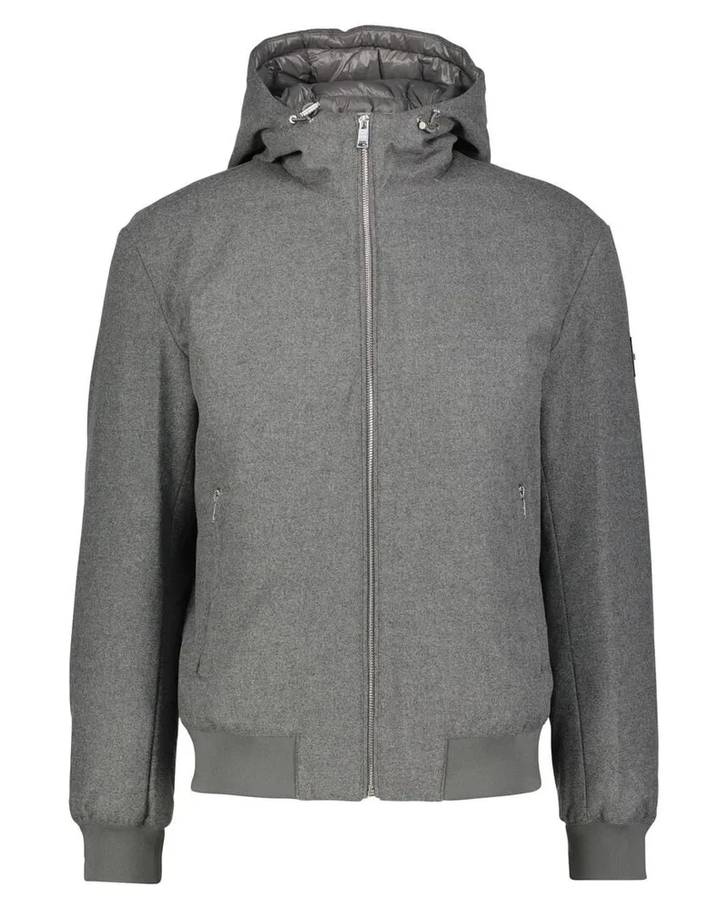 HUGO BOSS Herren Daunenjacke aus Woll-Mix H-DREVO Grau