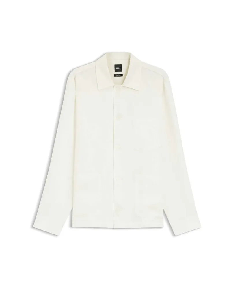 HUGO BOSS Herren Hemd H-CAI Relaxed fit Weiss