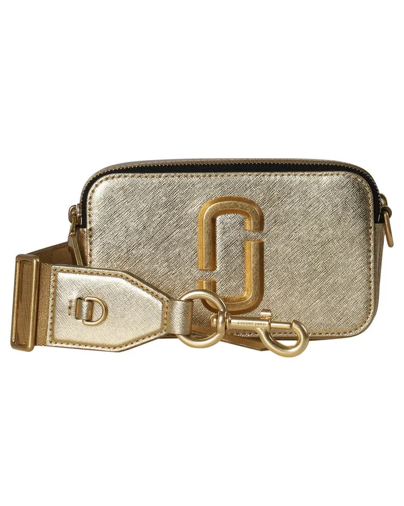 Marc Jacobs Damen Umhängetasche aus Leder THE METALLIC SNAPSHOT DTM Gold