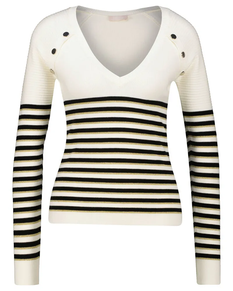 Liu Jo Damen Strickpullover mit Viskose Offwhite