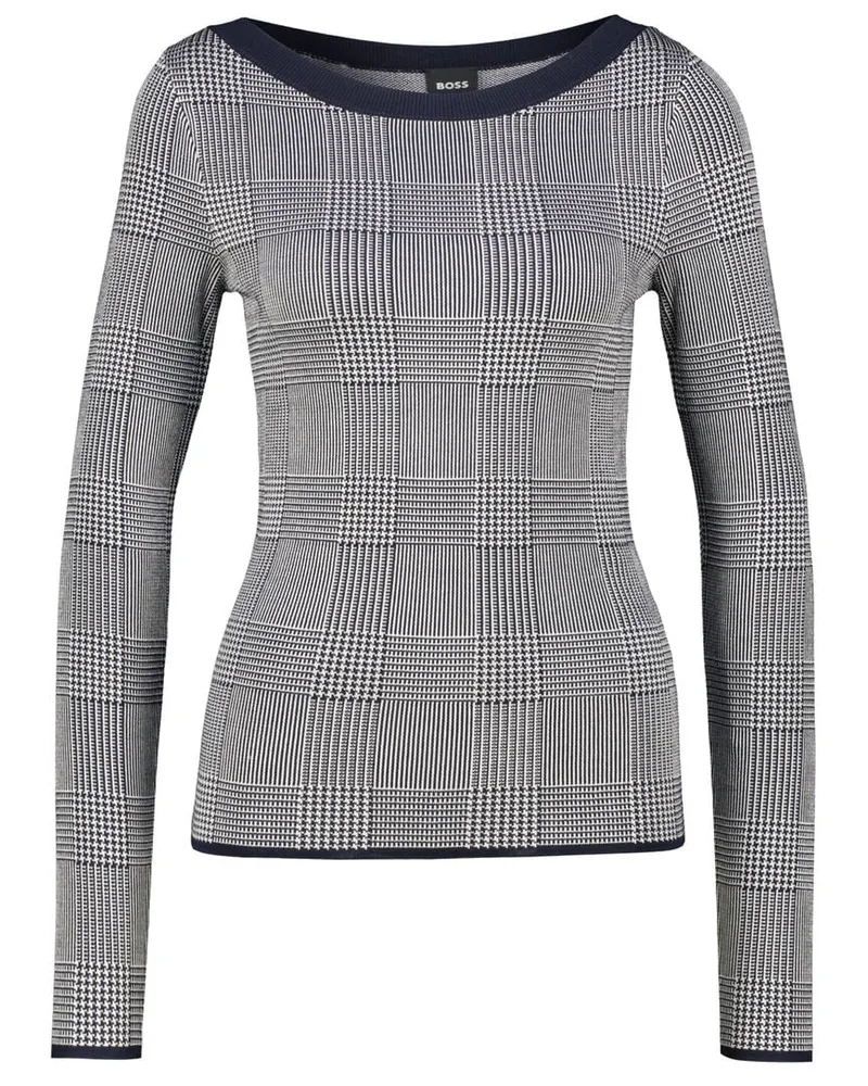 HUGO BOSS Damen Strickpullover FERENTI Schwarz