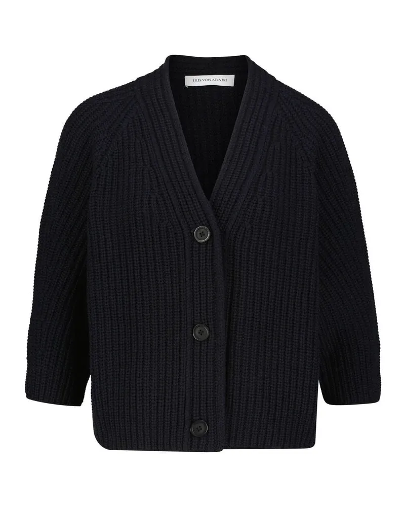Iris von Arnim Damen Strickjacke aus Kaschmir FALLOU BUTTON Marine