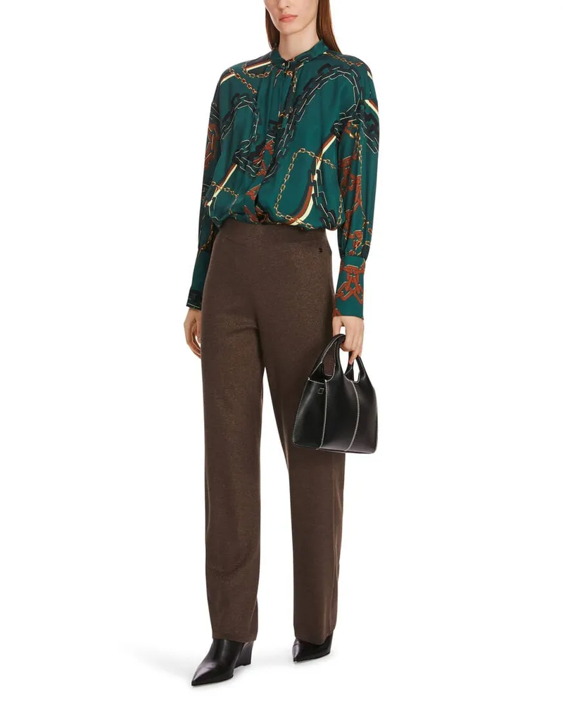 Marc Cain Damen Bundfaltenhose WASHINGTON Braun
