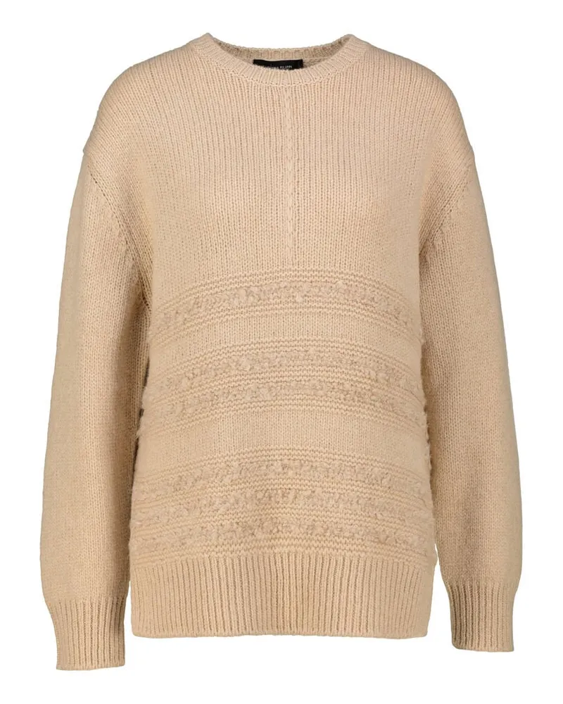 Fabiana Filippi Damen Strickpullover aus Kamelwolle Weiss