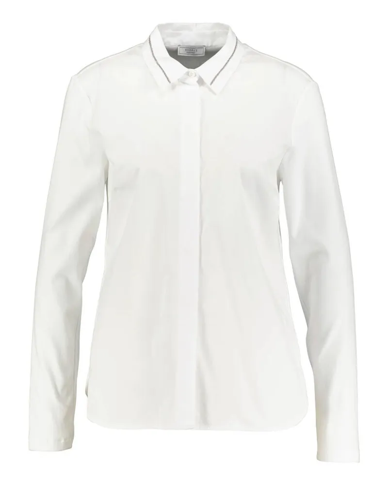 Peserico Damen Hembluse mit Baumwolle Weiss