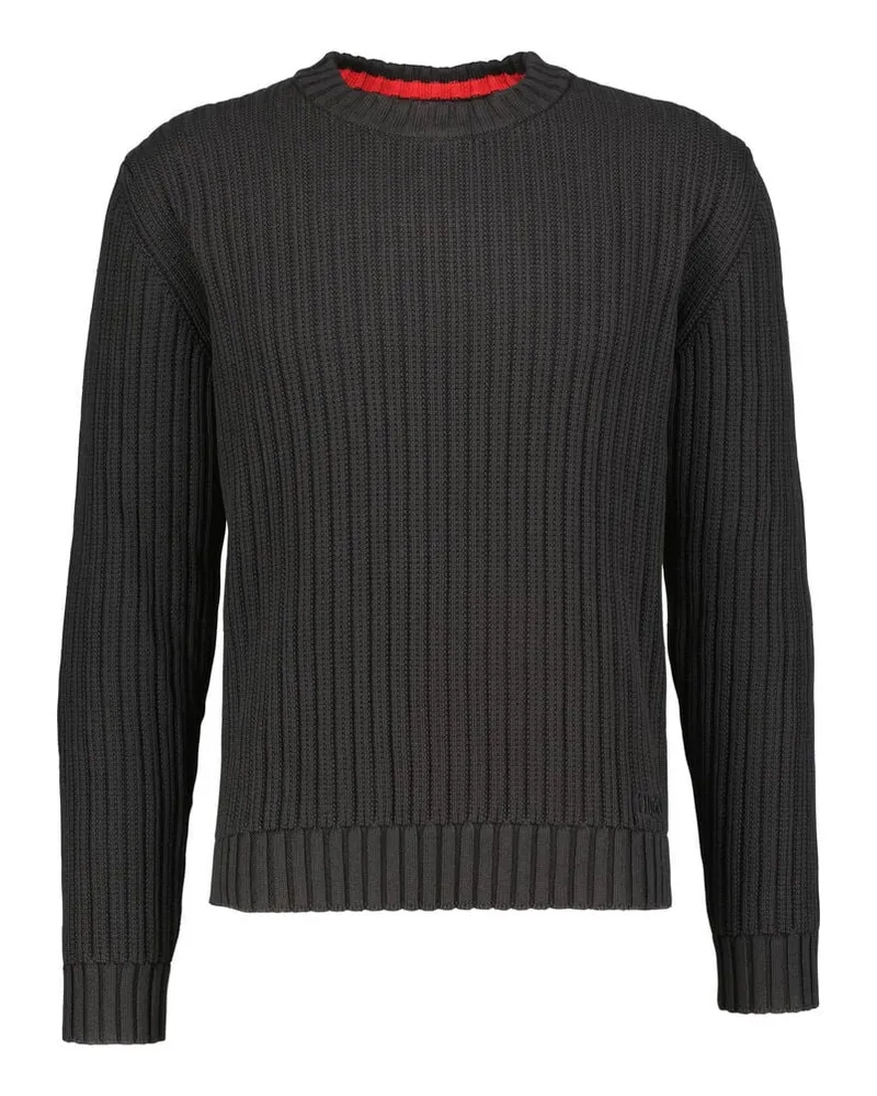 HUGO BOSS Herren Strickpullover SRIBBEN_1 Grau