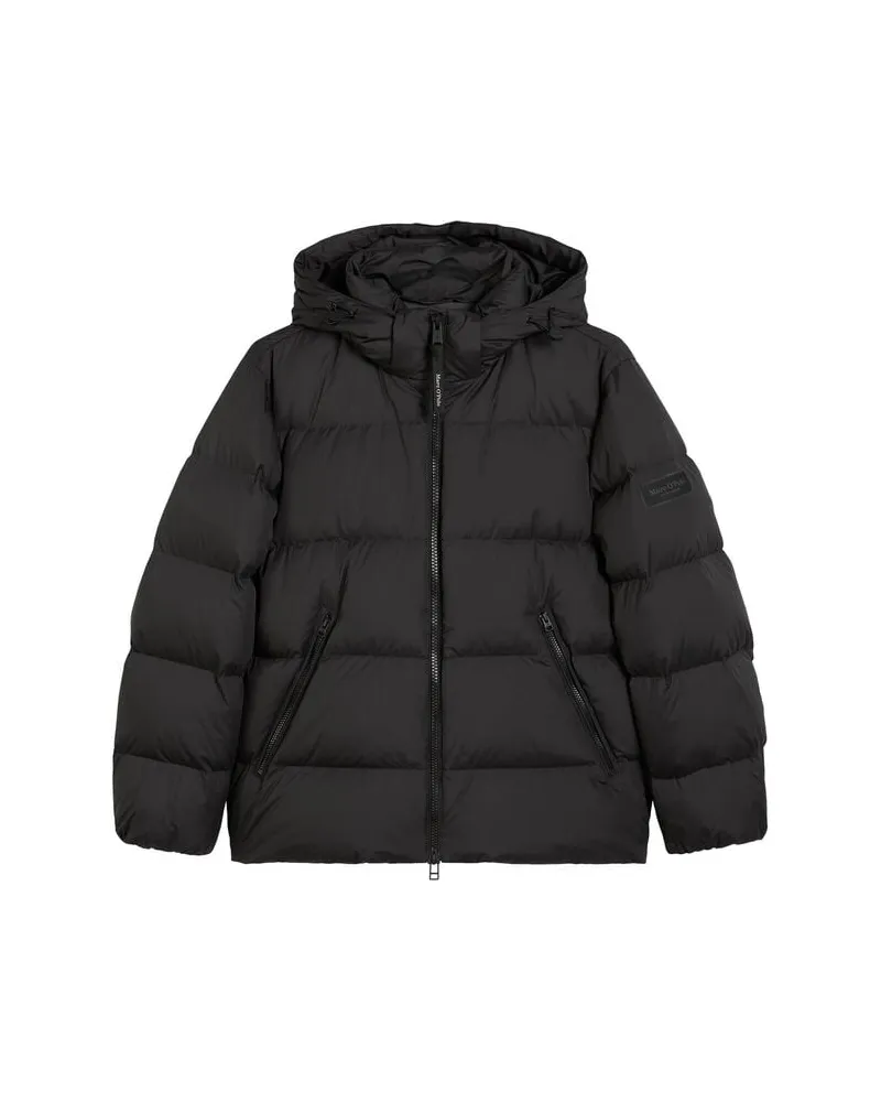 Marc O'Polo Herren Daunenjacke mit Kapuze Schwarz