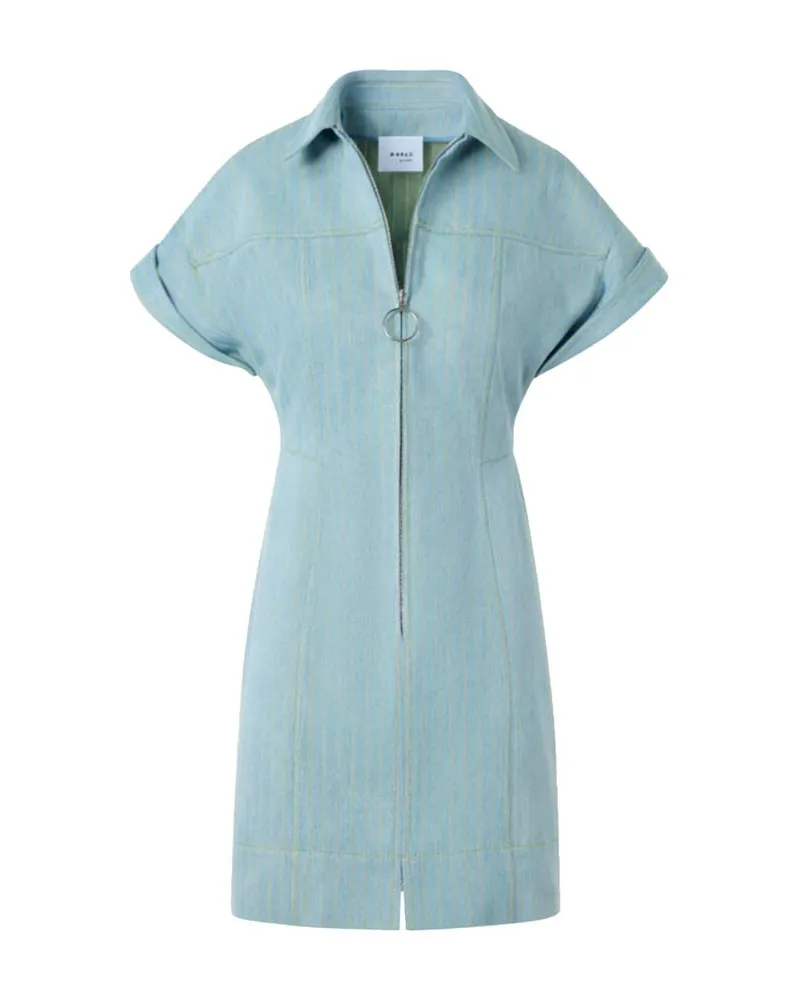 Akris Damen Kleid aus Nadelstreifen-Denim Stoned