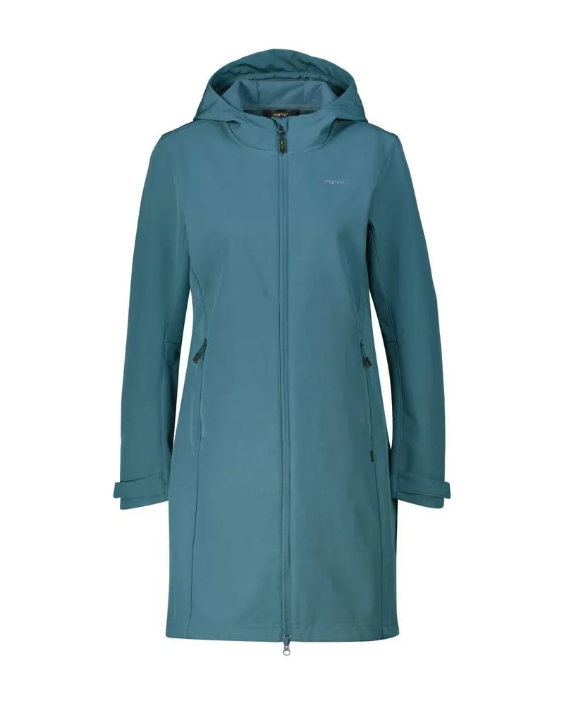 me°ru' Damen Softshelljacke lang TOULOUSE Stahlblau