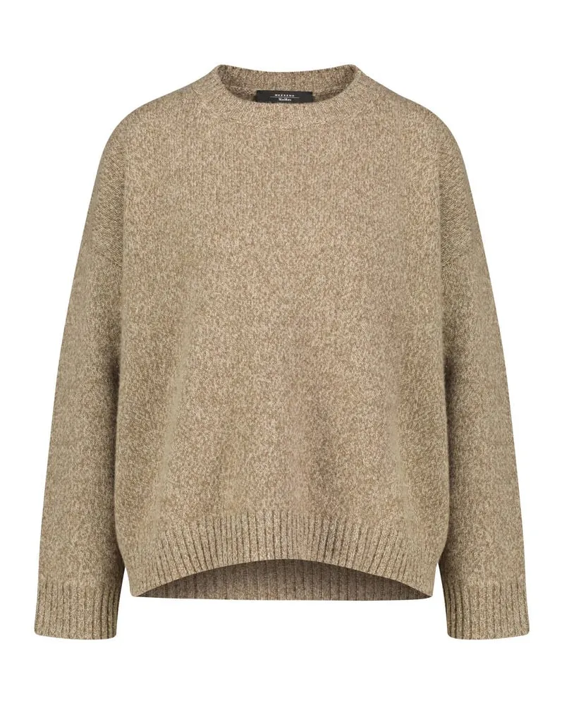 Max Mara Damen Pullover SIBARI Regular Fit aus Schurwolle Braun